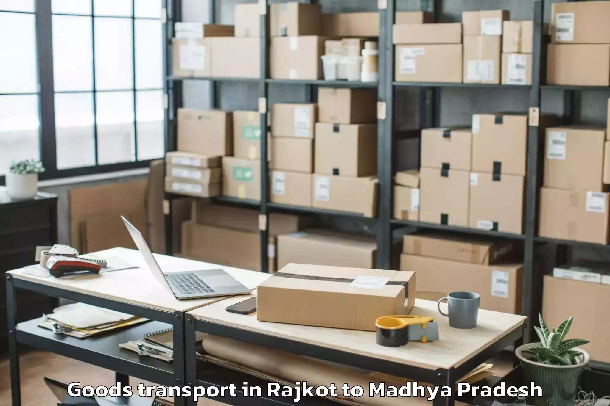 Professional Rajkot to Nagda Goods Transport